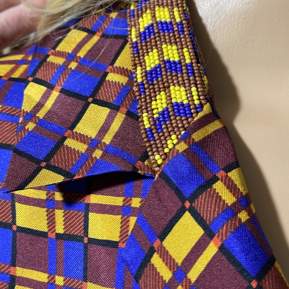 VINTAGE ZARA SILK BLOUSE WITH BEADED ACCENTS NWT M - Picture 6 of 14